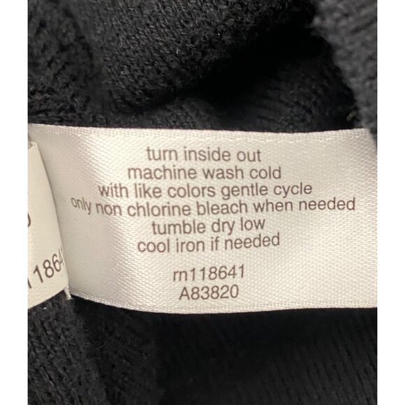 Lane Bryant Henley Knit Sweater Womens 26/28 Black Cotton Blend Long Sleeve Rela - Picture 7 of 9